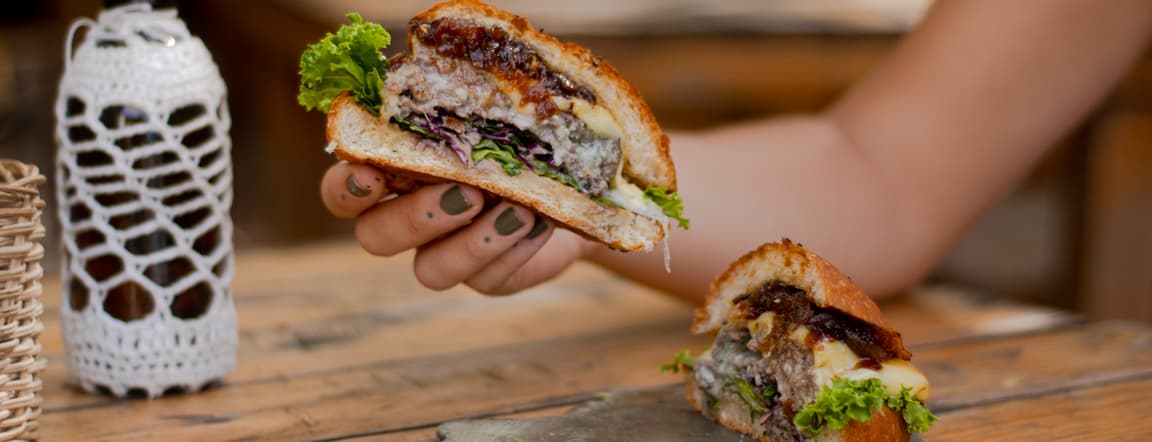 The blue burger