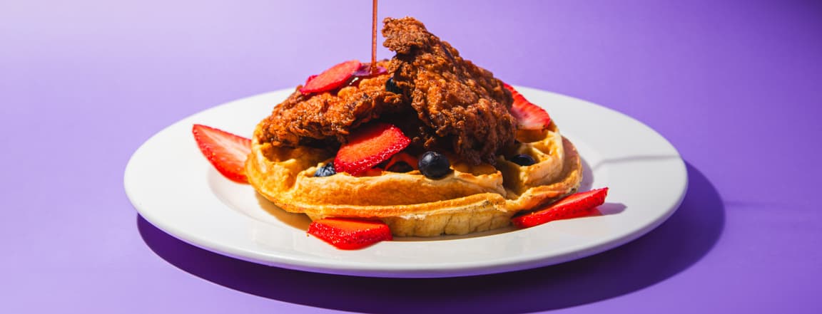 Pollo y waffles