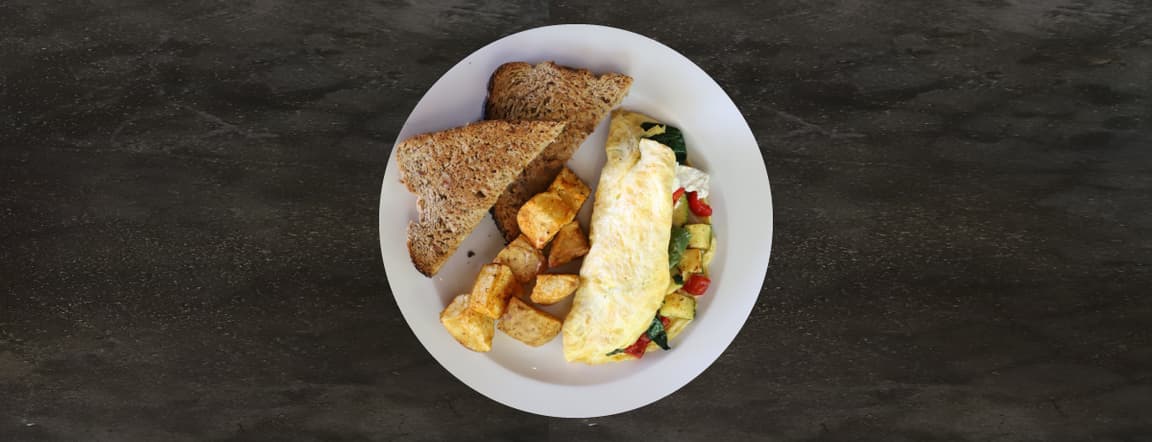Omelette cabra verde